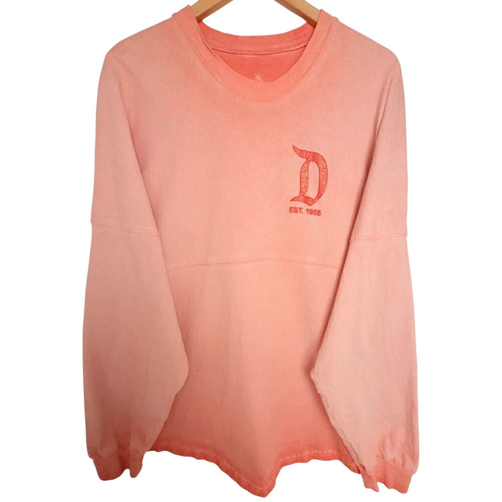 Disneyland Coral Pink Glitter Spirit Jersey Adult L Disney Parks